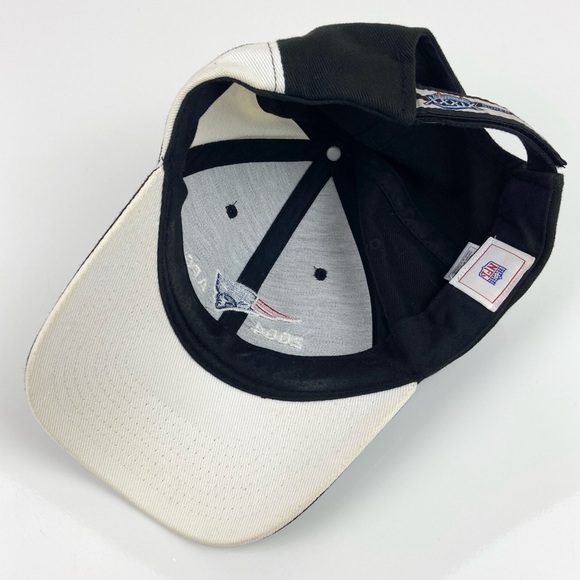 New England Patriots NFL 2004 AFC Champions Strapback Hat Black Embroidered Logo - Picture 8 of 11